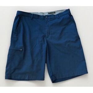 Greg Norman Shorts Mens 38 x 10 Navy Blue Athletic Golf  Outdoor Preppy Casual